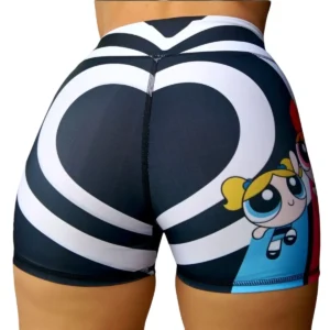Short Deportivo Suplex Chicas Superpoderosas en Negro (Posterior)