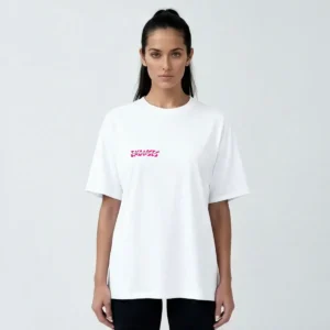 Camiseta Oversize Deportiva Mujer No Excuses Girl blanca